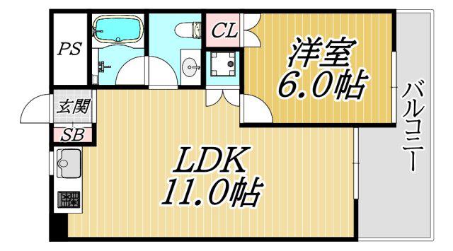 コナビレッジ5(1LDK/1階)の間取り写真