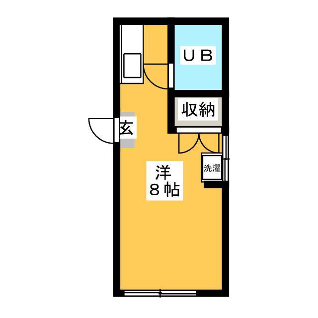 コーポ梓(ワンルーム/2階)の間取り写真