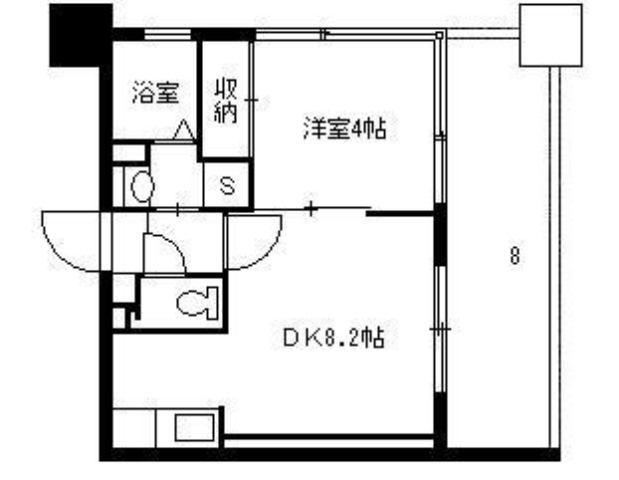 レインボー新栄(1DK/6階)の間取り写真