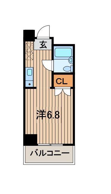 プライムシティ南浦和(1K/2階)の間取り写真