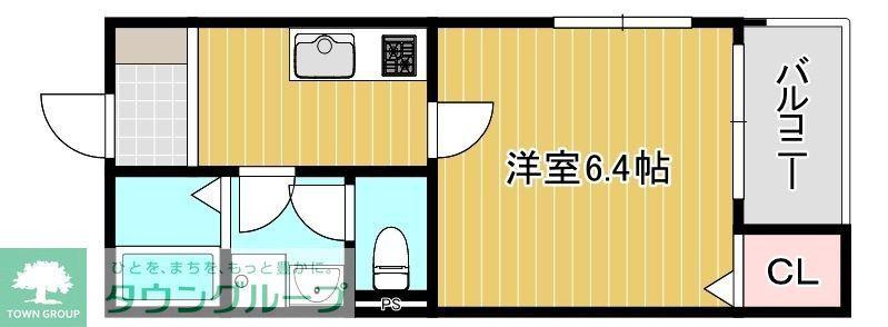 VILLA AVENIR(1K/2階)の間取り写真