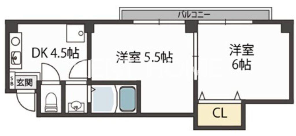Y`S COMFORT(2DK/2階)の間取り写真