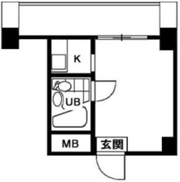 エレガンス笹塚(ワンルーム/5階)の間取り写真