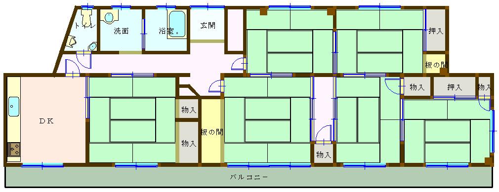正田ハイツ(6DK/3階)の間取り写真