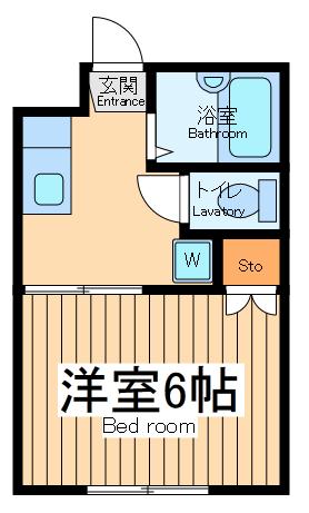 ラメゾンエフ21(1K/2階)の間取り写真