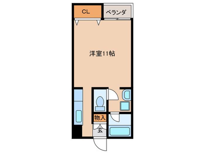 扶桑BLD船津町(ワンルーム/3階)の間取り写真