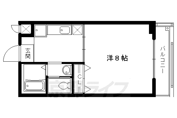 BAUMBUCH(1K/1階)の間取り写真