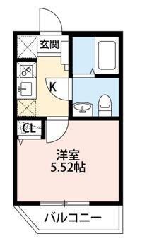 セゾンレガート(1K/1階)の間取り写真