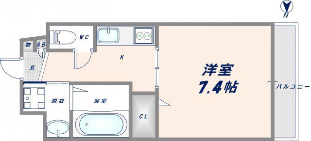 レガーロ布施(1K/11階)の間取り写真