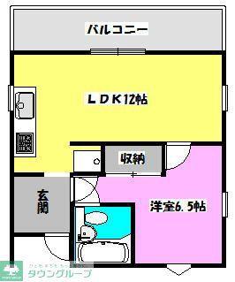 ブランシュ・ル・ヴィラ(1LDK/4階)の間取り写真