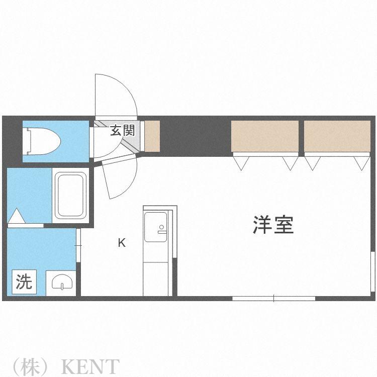 BLANCNCNOIRN9(1K/3階)の間取り写真