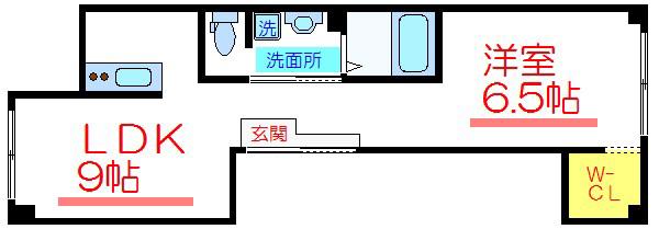 ロイヤルコート本所(ワンルーム/2階)の間取り写真