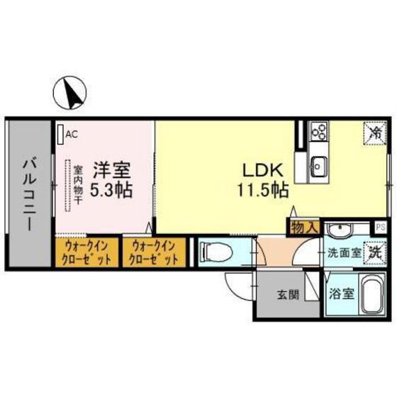 ルミナスSII(1LDK/3階)の間取り写真