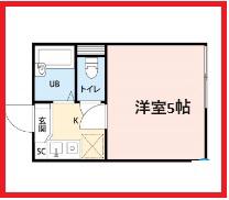 リバティ北千住(1K/1階)の間取り写真