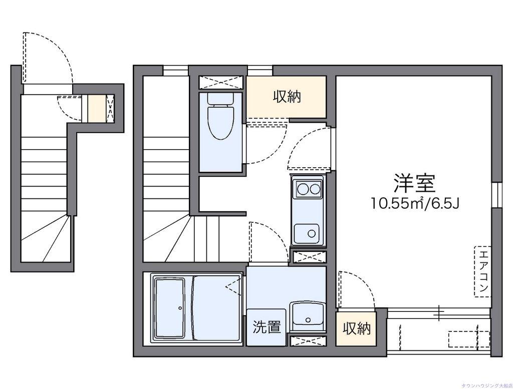 レオネクストOTANI III(1K/2階)の間取り写真