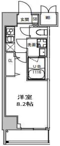 S-RESIDENCE押上CLAIR(1K/4階)の間取り写真