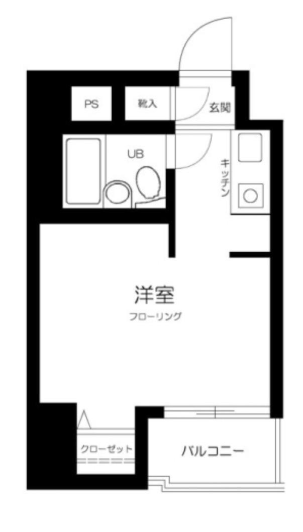 フェニックス西新宿5丁目弐番館(ワンルーム/4階)の間取り写真