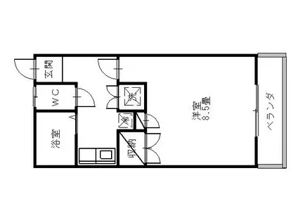 代栄パレスNO.35(1K/2階)の間取り写真