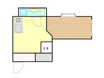 ハイタウン駒場東大前(1K/3階)の間取り写真