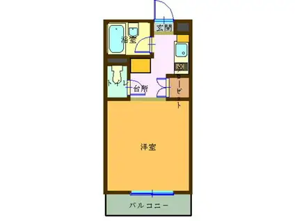 グレイス熊本壱番館(1K/3階)の間取り写真