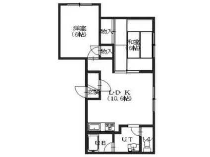 ファースト富岡(2LDK/3階)の間取り写真