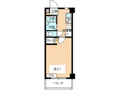 壇之浦マンション(1K/2階)の間取り写真