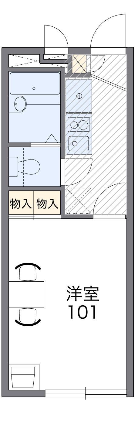 サンセール丸山台(1K/2階)の間取り写真