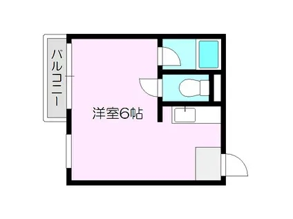 プティハイム菅原(ワンルーム/6階)の間取り写真