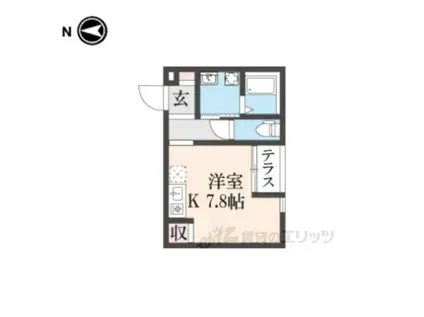 CHOUCHOUNAKAMIYAWES(ワンルーム/2階)の間取り写真