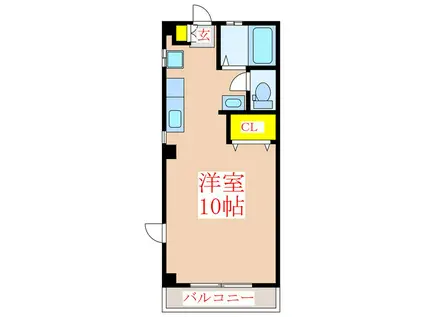 神崎マンション A棟(ワンルーム/1階)の間取り写真