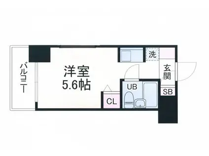 クリオ新子安ファースト(ワンルーム/3階)の間取り写真