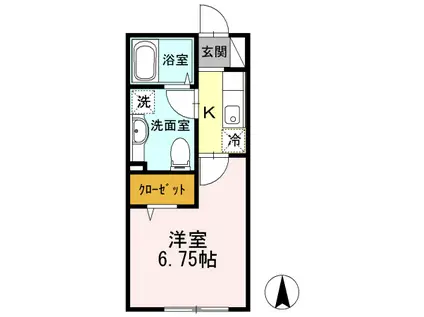 D-ROOM東高円寺(1K/1階)の間取り写真