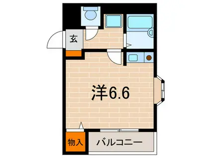ルシール平井(ワンルーム/3階)の間取り写真
