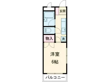 アーバンハイム三田(1K/2階)の間取り写真