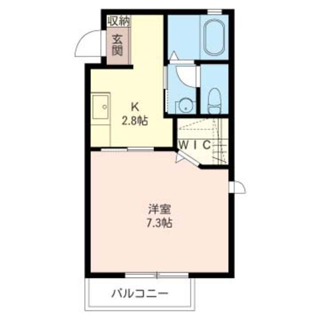 メゾンフルール(1K/2階)の間取り写真