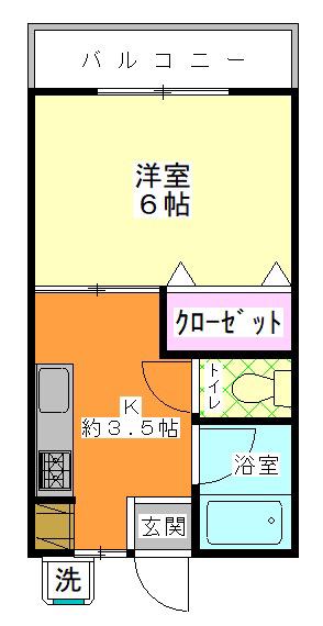 第2田辺コーポ(1K/2階)の間取り写真