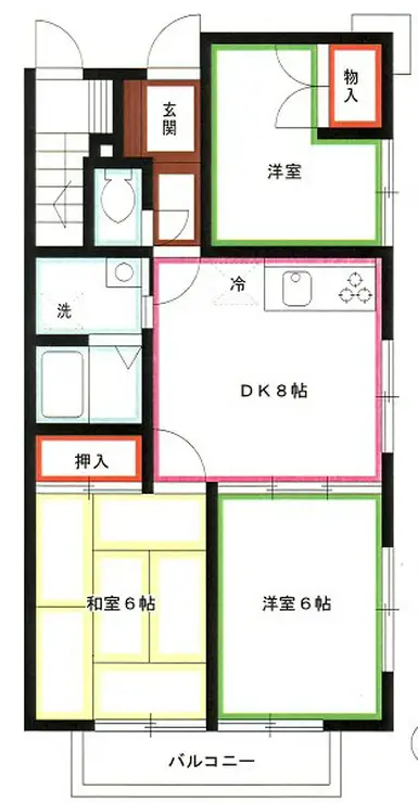 モンテフローラ 2階階 間取り