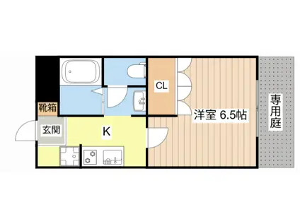 GRAND CASTLE N(1K/1階)の間取り写真