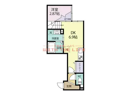 ALIVIO N(1SDK/1階)の間取り写真