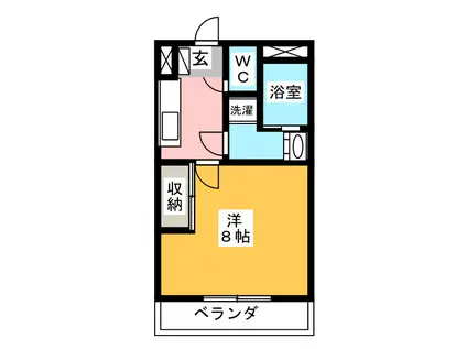 MSグラフィカ(1K/3階)の間取り写真