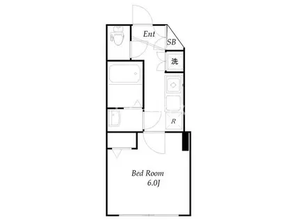 シエロI(1K/1階)の間取り写真