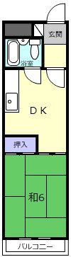グレイスハイツ(1DK/3階)の間取り写真