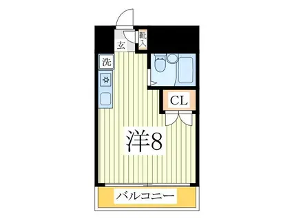 ボンニェルM(ワンルーム/6階)の間取り写真