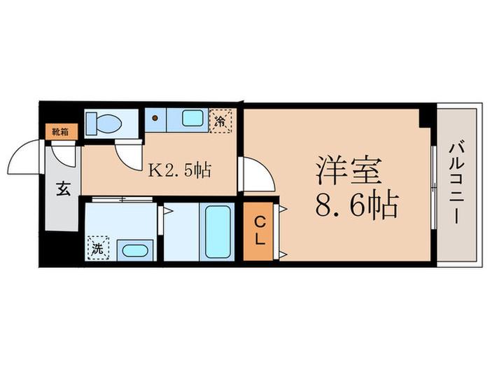 MNK-5(1K/9階)の間取り写真