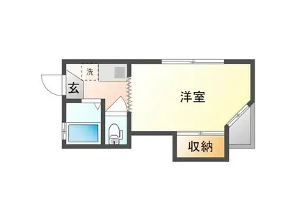 アメニティーハウス重実(1K/1階)の間取り写真