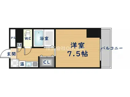 ファーストネット(1K/2階)の間取り写真