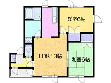 トレスハイツ(2LDK/1階)の間取り写真