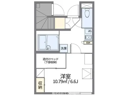 レオパレスアイビーコート8Ⅱ(1K/1階)の間取り写真