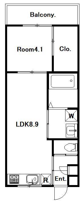 MODERN PALAZZO グランM(1LDK/2階)の間取り写真