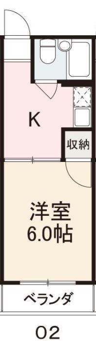 シャトレルセイント(1K/1階)の間取り写真